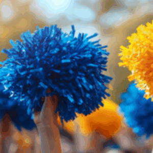 hand holding pom poms